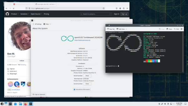 StarFive VisionFive 2 - OpenSUSE Tumbleweed with external GPU ATI Radeon R9 290